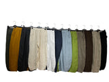 8048 LINEN TROUSERS WITH STRUCTURED PANELS: PERSIMMON
