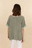 Linen cotton blend t-shirt 10% LINEN 90% COTTON 6763: Tabacco