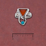 Amber and Turquoise Ring: #5