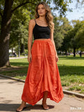 Skirt in 100% linen REF. 7199: Wasabi / Unique