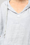 Short Dresses in 100% Linen REF. 1493: Sky Blue / Unique