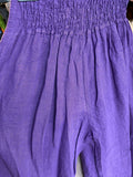 Flared linen trousers 66031 100%LINEN: Moutarde