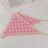 Cherry Strawberry Floral checkered Crochet Bandana -56colors: Flower07