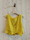 REF 6454 100% LINEN VEST: KHAKI