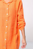 Short Dresses in 100% Linen REF. 197: Senape / Unique