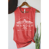 WANDER ARE ROST MINERAL GRAPHIC TANK TOP: Mineral Mustard / XL