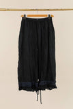 Fancy eyelet embroidery trousers 9204 100% linen: TAUPE