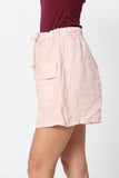 Short in 100% Linen REF. 8570: Khaki