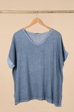 Linen cotton blend t-shirt 10% LINEN 90% COTTON 6763: Tabacco