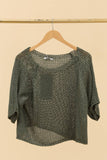 Cotton knit sweater 1652 100% cotton: Brown