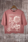 You are my sunshine Graphic Crop Tee. : IVORY / SMALL