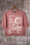 You are my sunshine Graphic Crop Tee. : IVORY / SMALL