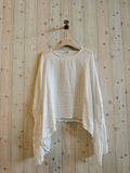 REF 11138 PONCHO-STYLE BLOUSE 100% LINEN: PISTACHIO