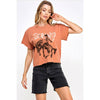 STAY WILD  GRAPHIC CROP TOP: IVORY / L