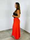 REF 30201 WIDE LEG LINEN PANTS 100%: CAMEL