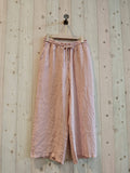 REF 64016 BASIC LINEN TROUSERS 100%: BEIGE