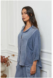100% Linen Shirt REF. 9230: Charcoal Grey