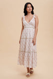 TIERED TIE STRAP MIDI DRESS: GOLDEN POPPY / S