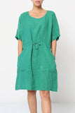 100% linen dresses REF. 1436: Khaki
