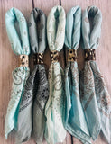 Cowboy Blue Hand Dyed Bandanas: Bandanas No Slides