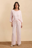 100% Linen Trousers REF. 82750: Khaki