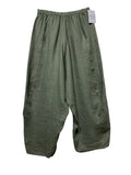 8414 LINEN PANTS WITH POCKETS, OVERSIZED FIT, BEST SELLER: ROUILLE