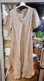 100% Linen Dress REF. 3647: Khaki