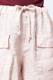 Short in 100% Linen REF. 8570: Navy