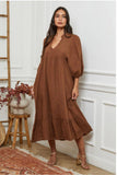 100% linen dress REF. 1109: Khaki
