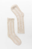Cushioned Comfort: Women’s Cotton Terry Crew Socks: Rust