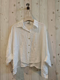 REF 14749 SHORT LINEN SHIRT 100%: GREEN WATER
