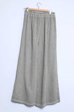 Bootcut Cotton Linen Pants 2 Pockets 20532: 50% linen - 50% cotton / Green / One size