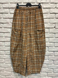 Trousers 30482 Checked corduroy 100% cotton: Vert