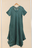 100% Linen Dress REF. 3647: Duck Green