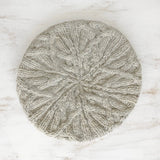 HEMANTA Cable Knit Wool Beret Hat: Forest Green