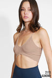 NS8106 - Ribbed Triangle Bralette: 417 COGNAC