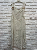 DRESS 72319 100% LINEN: KAKI