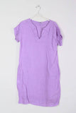 Short dress in 100% linen REF.3141: Rust / Unique