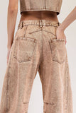 PL5346 - WASHED BARREL LONG PANTS: HAZELNUT / M