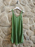 REF 2224  100% LINEN STRAP DRESS: Beis
