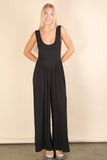 NP70810-Casual Ribbed Knit Sleeveless Jumpsuit: BLACK / S-M-L/2-2-2