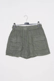 Short in 100% Linen REF. 8570: Khaki
