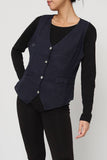 Sleeveless shirt in 100% Linen REF. 5146: Khaki / S/M-L/XL