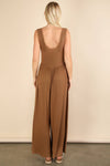 NP70810-Casual Ribbed Knit Sleeveless Jumpsuit: BLACK / S-M-L/2-2-2