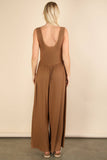 NP70810-Casual Ribbed Knit Sleeveless Jumpsuit: BLACK / S-M-L/2-2-2