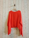 REF 11138 PONCHO-STYLE BLOUSE 100% LINEN: Blank