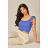 Solid Seamless Deep Scoop Back Tank Top: BLACK / SM