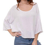 TOP 3791 90% COTTON 10% LINEN: Beige