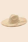 Intricate Straw Weave Sun Hat: SA