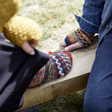 LUGA Unisex Waste Wool House Socks S/M/L: Multi Ocean Blue / UK6-8